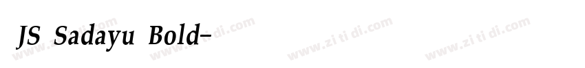  JS Sadayu Bold字体转换